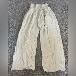 Flow, stretchy pants.